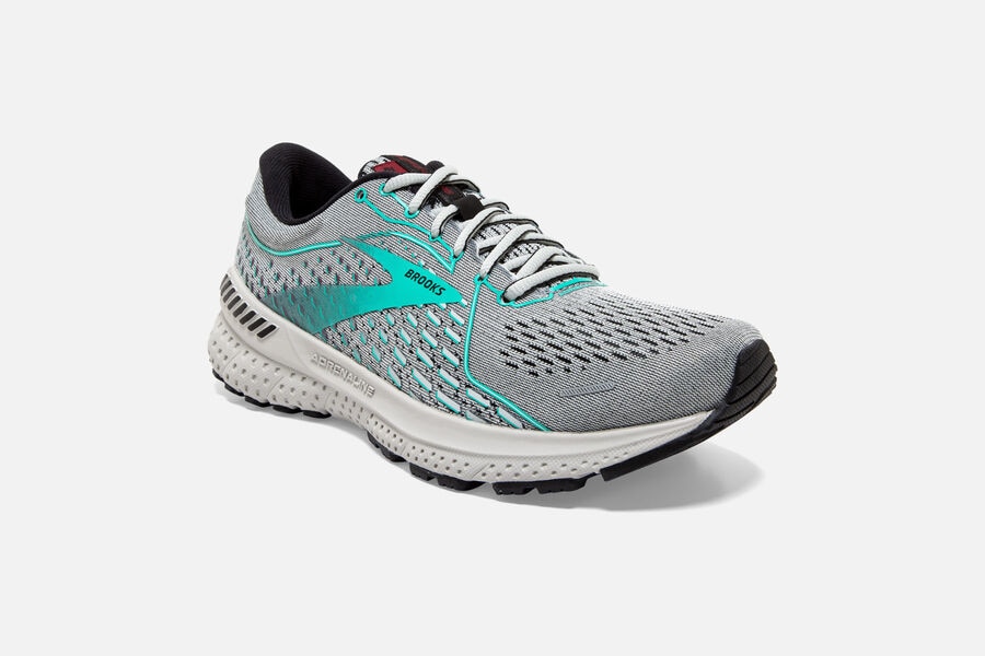 Brooks Adrenaline GTS 21 Road Running Shoes Womens Grey 658201-NDX